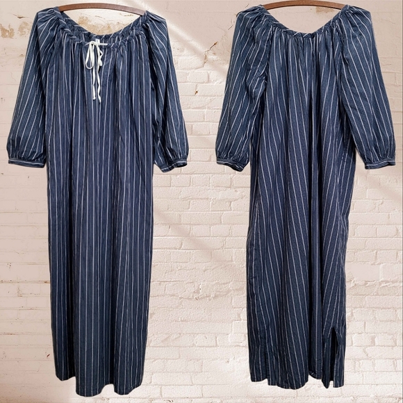 Dómi Striped Organic Cotton Dressing Gown Size XS - Picture 1 of 5